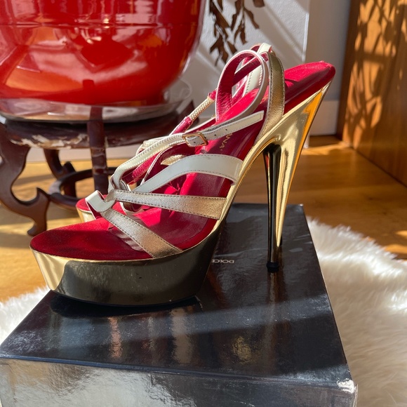 Dolce and Gabbana Vintage Platform Heel EU 39/ US 8 - Picture 1 of 9